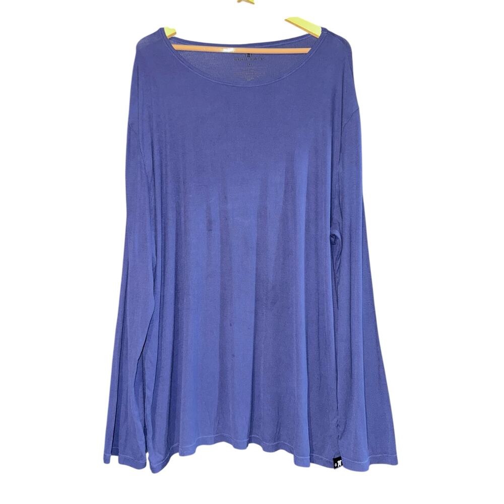 Ready Set Romper Bamboo Long Sleeve Shirt Mens 2XL Navy Blue Soft Ribbed Relaxed